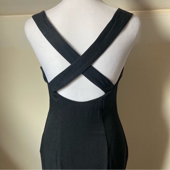 Jessica McClintock Vintage Black Strappy Cocktail Dress size 5/6 - Picture 6 of 6
